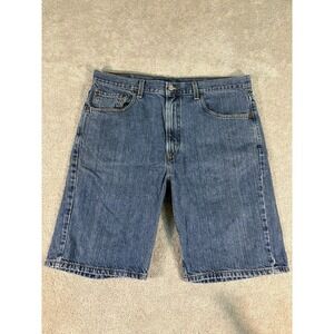 Levi's 505 Regular Fit Blue Jean Shorts Men's 36x10"‎ Jorts Dad Red Tab